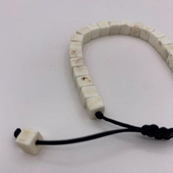 Bracelet, new, no tags, real white turquoise, adjustable size, beach,  boho - Picture 3 of 16